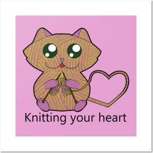 Knitting your heart Posters and Art